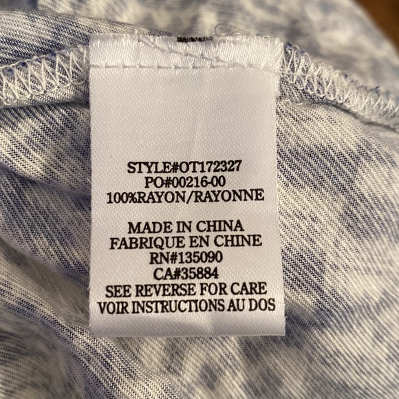 Others Follow Tank Top. Large. Blue and white. - Picture 10 of 10